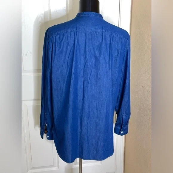 Gap Men Western Denim Shirt Mock Neck Size: XL​​​​​​​​​​ - Picture 2 of 10